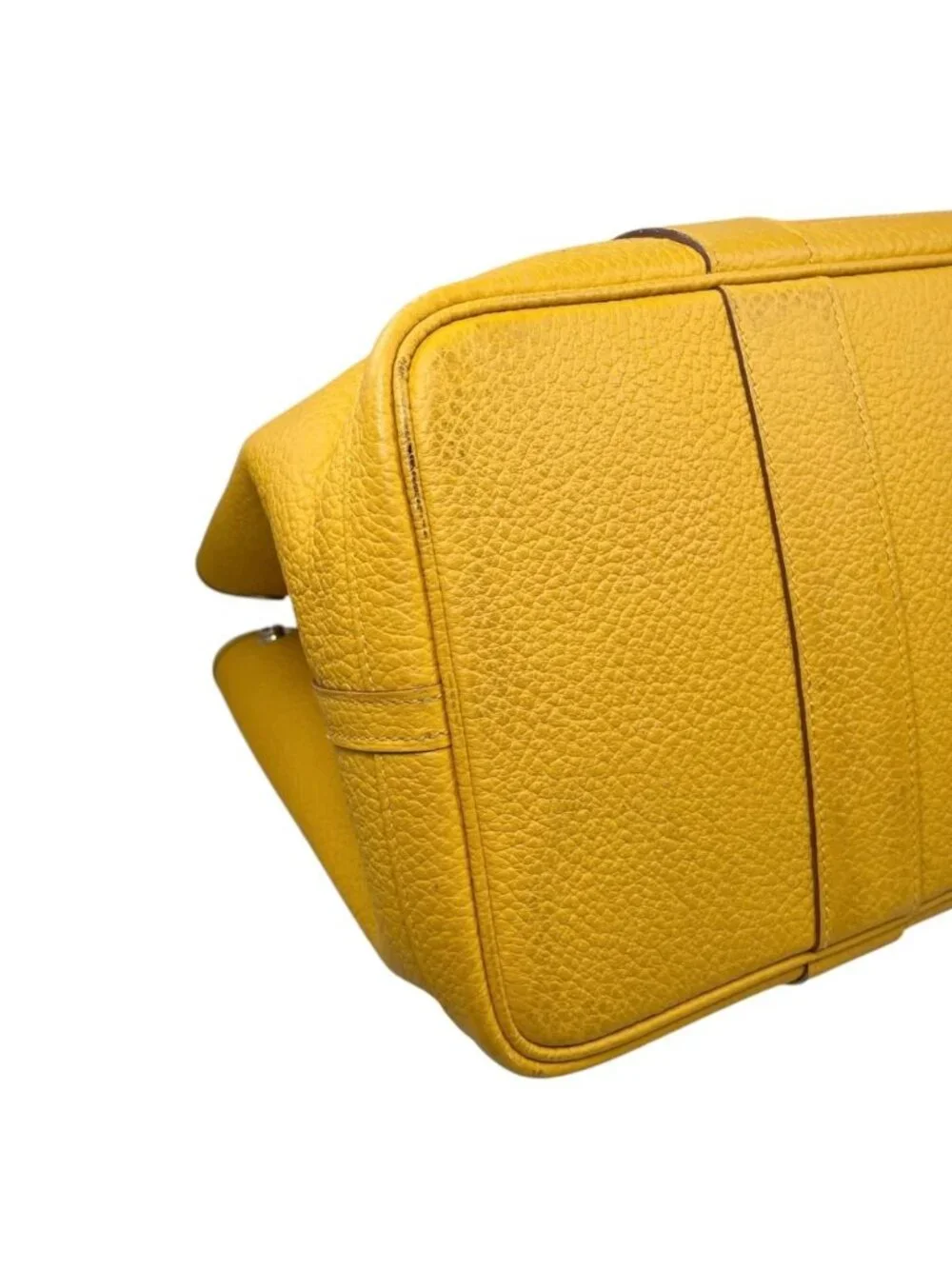 Hermes Tote Bag Garden Party PM Negonda Jaune Ambre Yellow Silver